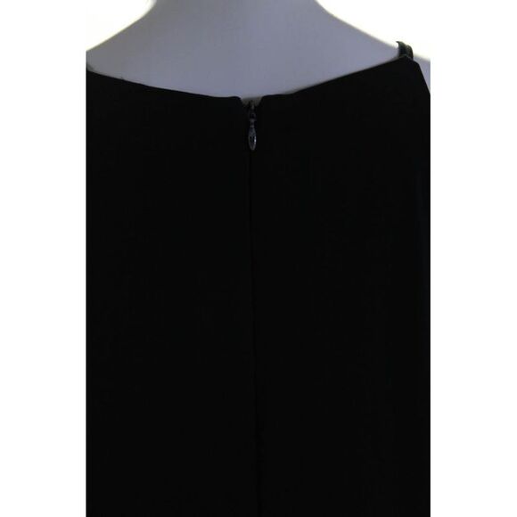 Badgley Mischka Women's Round Neck Sleeveless Slit Hem Maxi Dress Blue Size 18 - Picture 4 of 7